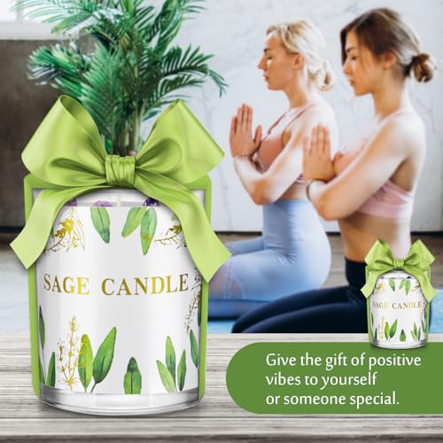 Candles, 6 Pack Sage Candle for Cleansing House Negative Energy