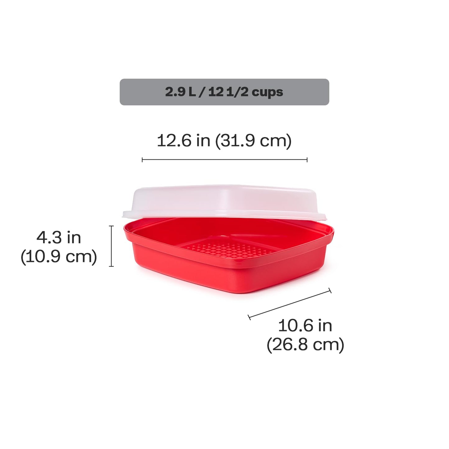 Tupperware Season-Serve Marinating Container, Dishwasher Safe and BPA Free Container (2.9 L/12.5 Cups)