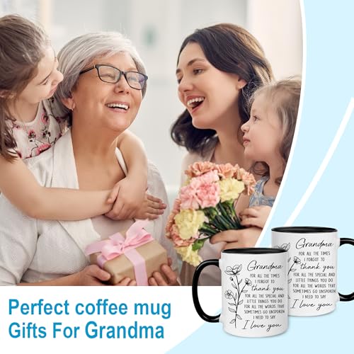 Hyturtle Grandma Coffee Mug 11 Oz - Mothers Day Gift for Grandma from Grandkids