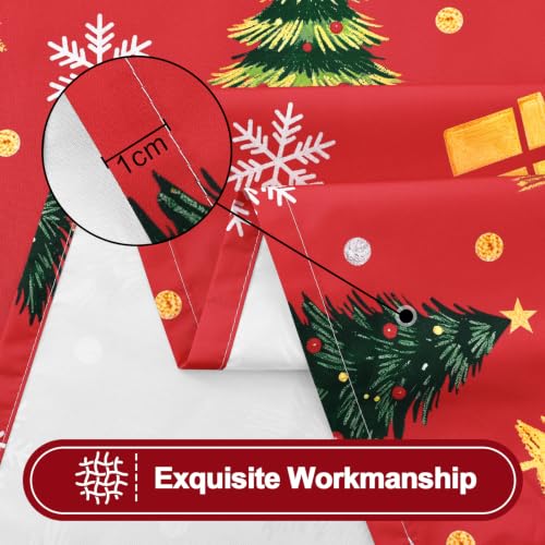 Smiry 2-Pack Waterproof Rectangular Christmas Tablecloth 30x96 Fitted Cover
