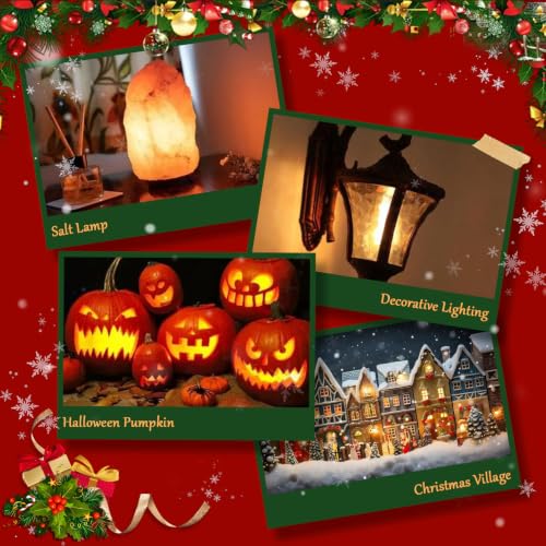 6-Pack T20 LED Bulbs E12 Candelabra Base for Christmas Village Miniatures