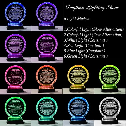 Nurse-Olive LED Crystal Plaque Gift for Nurses and Healthcare Heroes