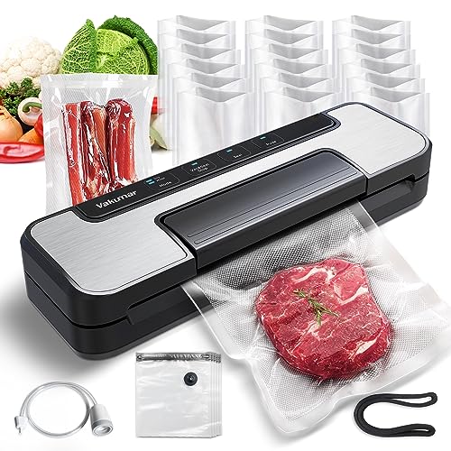 Vakumar Vacuum Sealer Machine Stainless Steel, 80Kpa Food Sealer with Double Pump