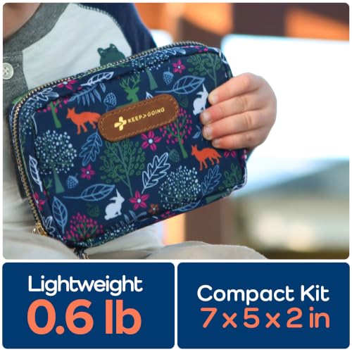 Woodland KeepGoing Kids Travel First Aid Kit - 130 Pieces TSA-Approved