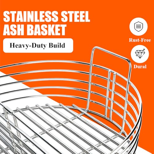 XL Charcoal Ash Basket for Big Green Egg - Heavy-Duty Stainless Steel Grill Accessory