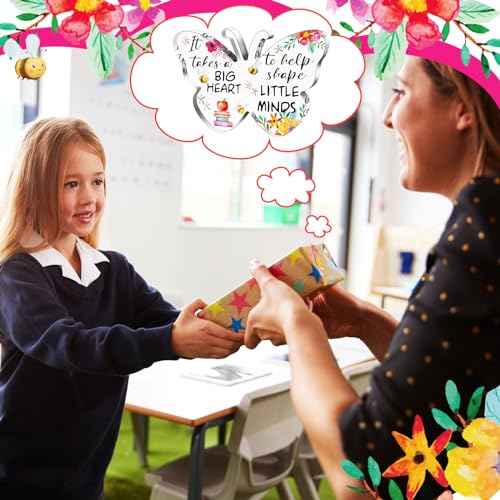 Christmas Teacher Appreciation Gifts for Women Acrylic Thank You Gift from Student for Office Desk Decor Paperweight Keepsake(Vivid Butterfly)