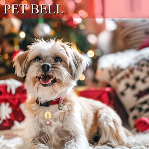 6 Pcs Metal Bells with Red Hanging Cord for Christmas Decoration - 1 inch, Fanjashn (Variant: 6 Pieces)