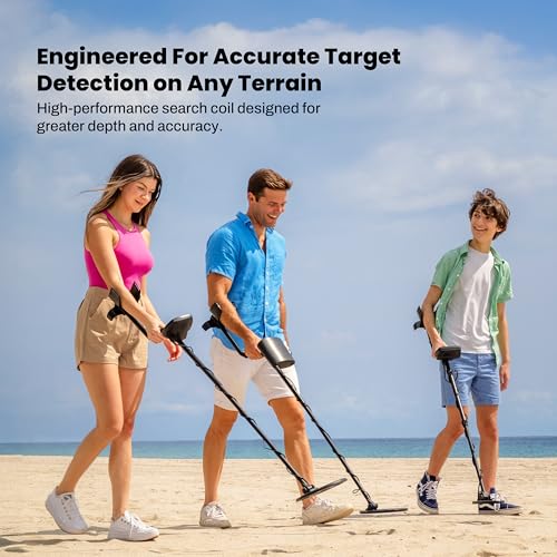 Metal Detector for Treasure Hunting - Waterproof All-Terrain Coin & Gold Finder - TK4 - Regular
