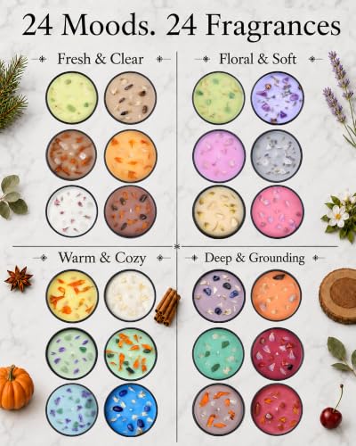 Black Healing Candle Advent Calendar 2026 with 24 Scented Soy Candles for Women