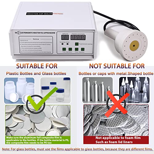 110V Bottle Cap Sealer Induction Heat Sealer for Plastic & Glass Bottles