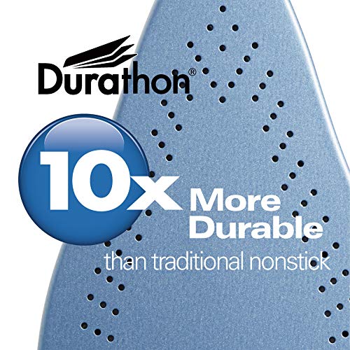 Hamilton Beach 1500W Steam Iron with Adjustable Steam Settings - Durable Nonstick Soleplate, Vertical Steaming, Auto Shut-Off