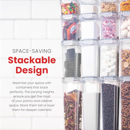 Oizeir 24-Pack Airtight Food Storage Containers with Lids - Pantry Organization