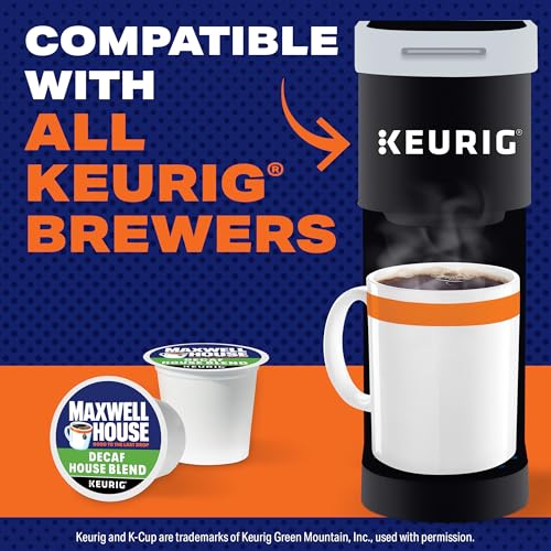 Decaf House Blend Medium Roast Coffee Pods - 84 Count, Keurig Compatible - Maxwell House