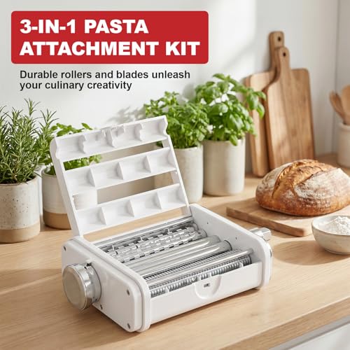 Pasta Attachment for KitchenAid Stand Mixers, 3 in 1 Maker Set