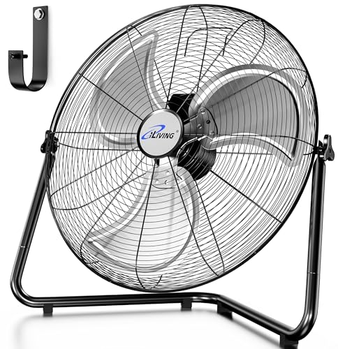 20-Inch Heavy Duty Floor & Wall Mount Fan - 5750 CFM High Velocity Industrial Cooling