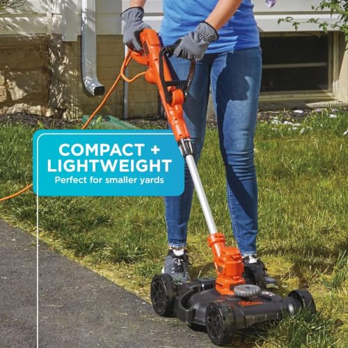 Corded Lawn Mower Weed Wacker Edger 3-in-1 Combo 12-Inch 6.5 Amp