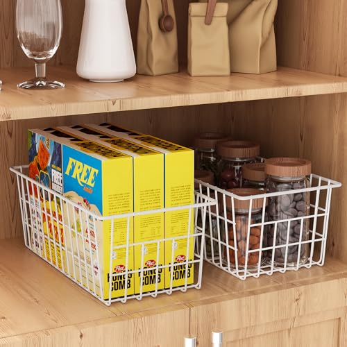 Freezer Organizer Bins for Upright & Chest Freezers - Wire Drawer Baskets, Set of 5