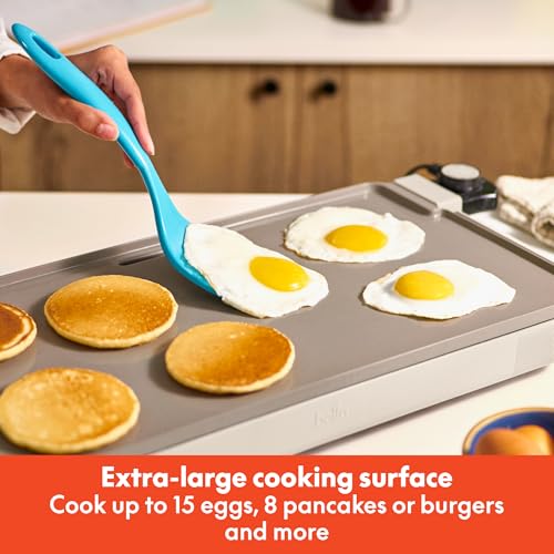 BELLA 12 x 22 Inch Electric Ceramic Nonstick Griddle Oatmilk Variation