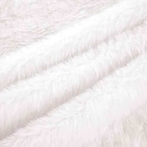 White Christmas Tree Skirt - Faux Fur Tree Skirt Large Luxury - 48 inches (4ft) / 36 inch (3 ft) / 30 inch Round for Under Xmas Tree Decorations (36 inches (3ft))
