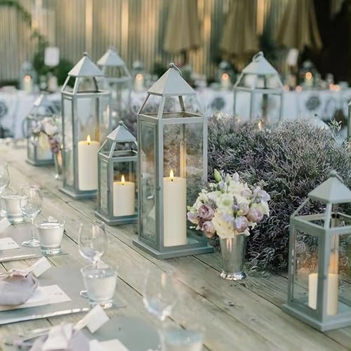 Outdoor Flameless Waterproof Candles Set with Remote Control - Ivory, 3-7 Inch Height, Cycle Timer