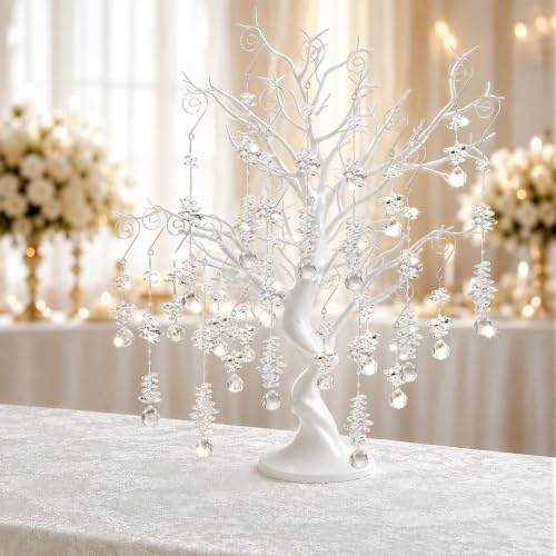LOULIQIGIFT Clear Ball Crystal Christmas Tree Decorations 12 pcs Beaded Ornaments