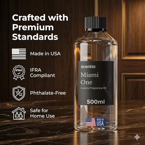 Scentia Miami One Diffuser Oil 16.9 Fl Oz | Hotel-Inspired Scent for HVAC & Commercial Use