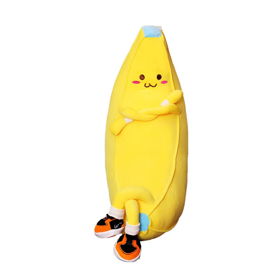 LVHUA Banana Stuffed Animal Cute Fruit Plushie Hugging Pillow Long Plush Toys Sleeping Doll Gift for Birthday, Valentine, Christmas