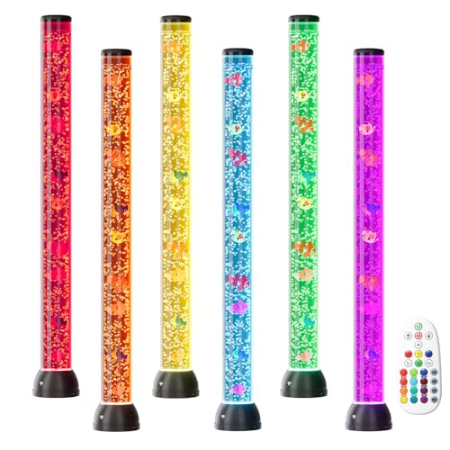 Large Sensory Bubble Tube Lamp with Remote Control & 16 Color Effects for Stress Relief