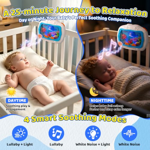 ToyUnited Baby Aquarium Sleep Soother Blue - Musical Crib & Travel Toy for 6+ Months