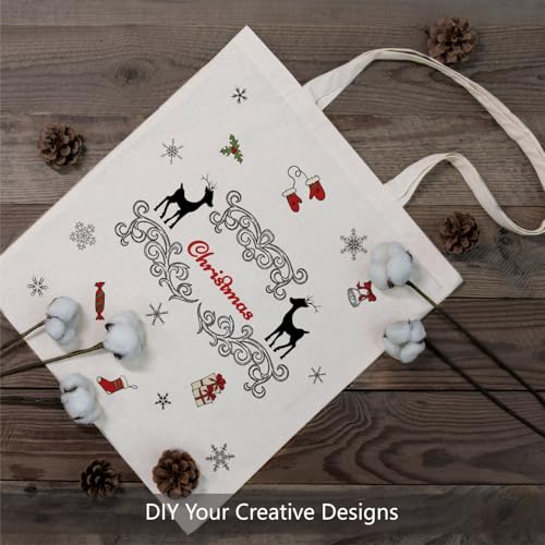 Medium Beige Cotton Tote Bags 24-Pack - Reusable Eco-Friendly Grocery & Gift Bags