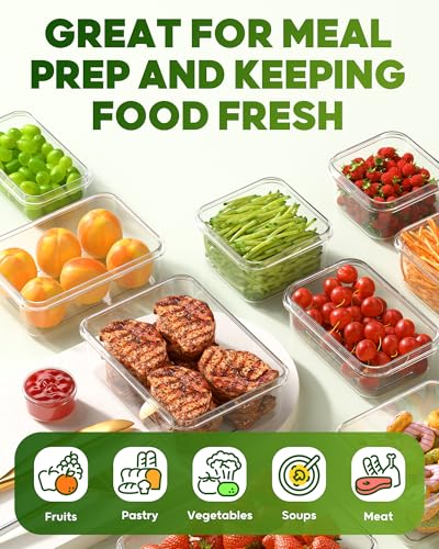 70 Pcs Food Storage Containers with Lids Set - BPA-Free Leak-Proof Reusable Kitchen Storage
