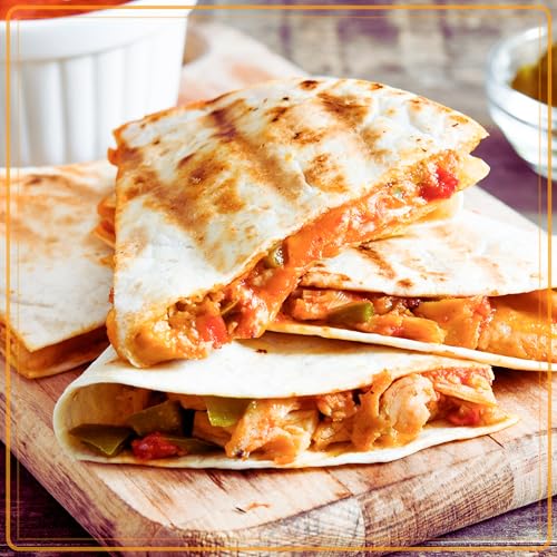 10-Inch Quesadilla Maker with 6 Wedges & Extra Stuffing Latch - Red