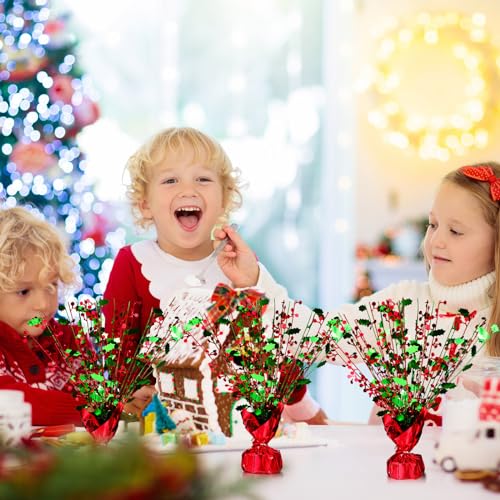 12 Pieces Christmas Table Decoration Xmas Metallic Gleam Foil Spray