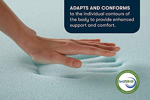 Serta ThermaGel King 2-Inch Gel Memory Foam Mattress Topper - Cooling & Pressure Relief
