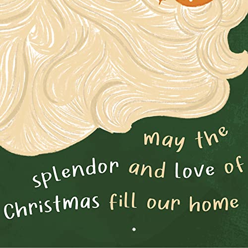 Merry Christmas Greeting Card for Husband - Eco-Friendly Thick Card Stock, Made in USA, 5x7.75 Inches with Premium Envelope