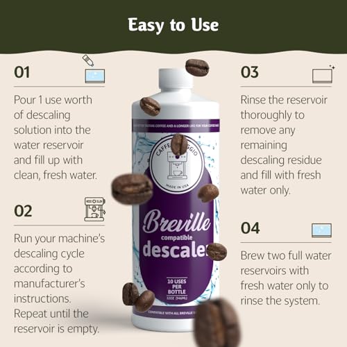 Breville Espresso Machine Descaler Kit - 10 Uses, Eco-Friendly Coffee Cleaner