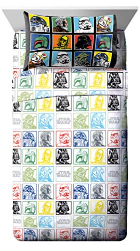 Star Wars Twin Comforter Set - 4 Piece Soft Bedding for Boys