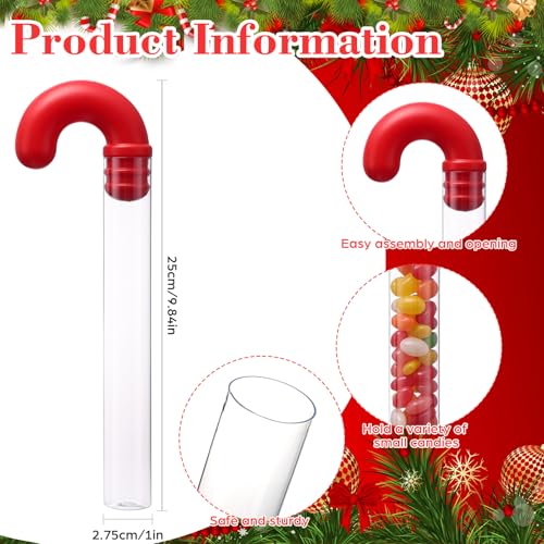 WLILUPAH 6-Pack Large 9.64 Inch Christmas Candy Tubes - Festive Gift Containers
