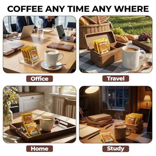 Instant Coffee Packets 3 in 1 Vietnamese Style Medium Roast, Single Serve Sachets - Pack of 4