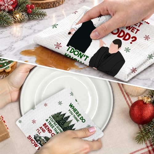 GFuhlre Christmas9 2 Pack Holiday Kitchen Towels - Festive Dish Hand Towels