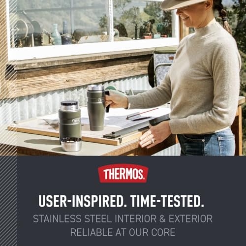 Thermos Stainless King Travel Mug with Handle – 16oz Midnight Blue