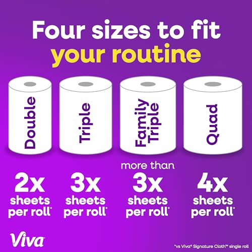 Viva Signature Cloth Paper Towels Pack of 16 - 141 Sheets per Roll, Family Triple