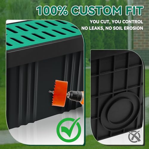 Jenoudar 21.6 x 13.9 x 15.7 Inch Catch Basin with Debris Filter Basket & Composite Grate