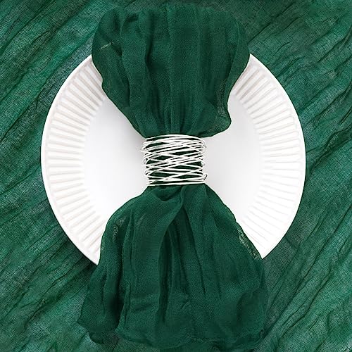 Emerald Green 21" x 21" Cheese Cloth Napkins (Set of 100) by DeZerlor – Party Decorative Napkins