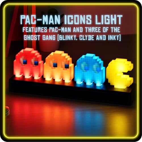 Pac Man and Ghosts LED Night Light - Retro Collectible Figure Lamp - Variation: Pac Man