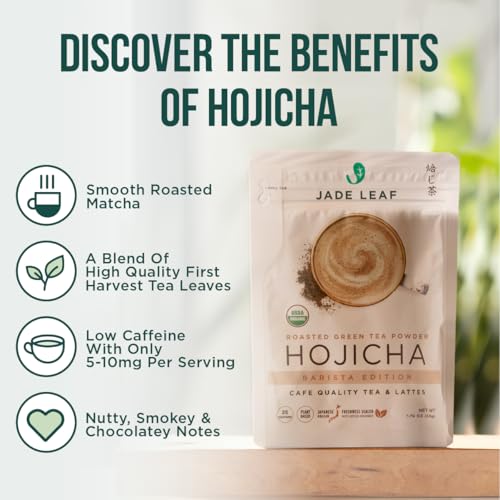Hojicha Roasted Green Tea Powder - Organic Japanese Matcha Style, 16oz - Barista Edition