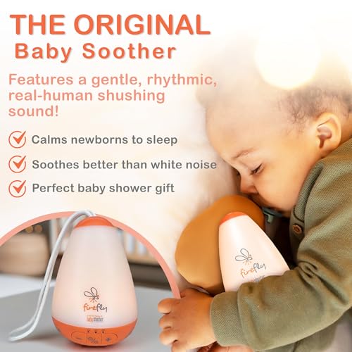 Baby Shusher Firefly Baby Soother with Nightlight & White Noise, Portable Sleep Aid