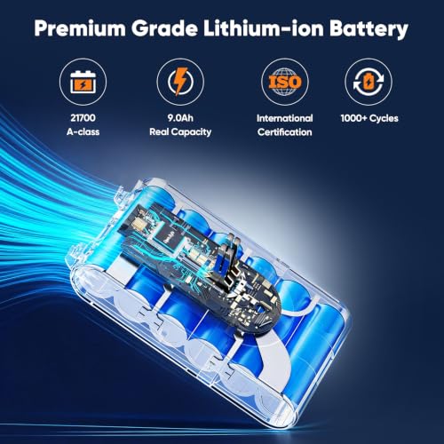Apexilyfe V8-9.0Ah Battery Replacement for Dyson V8 Series with 9000mAh Capacity, Includes 2 Filters & 3 Screws