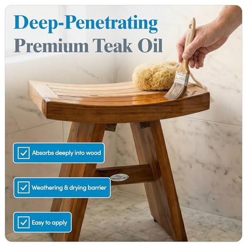 Teak Care Kit with Oil, Cleaner & Brightener for Outdoor & Indoor Furniture