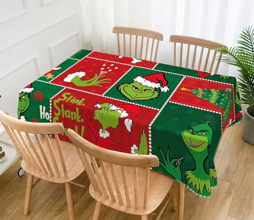 Hafangry Merry Christmas Tablecloth Green Winter Holiday Birthday
